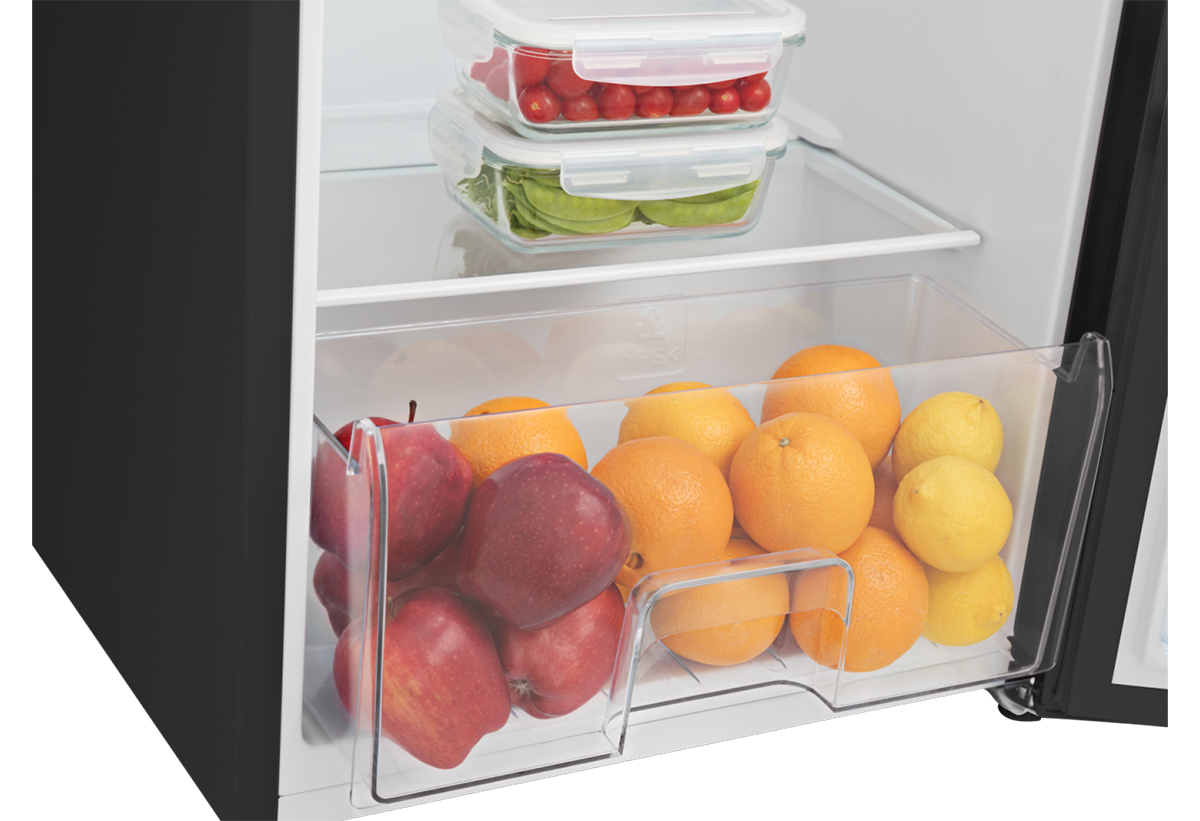 Απεικονίζονται φρούτα στο συρτάρι φρεσκάδας.